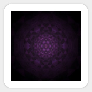 Purple Floral Goth Medallion Sticker